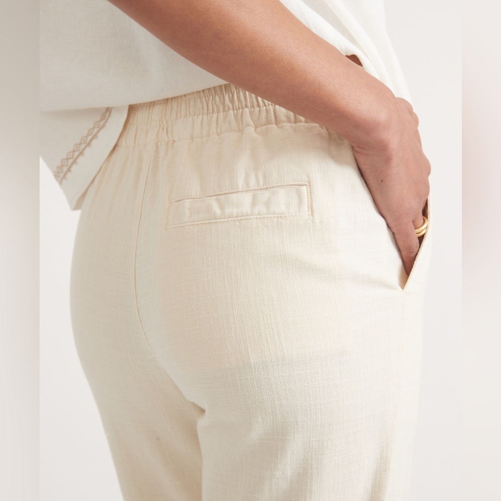Marine Layer Elle Relaxed Crop Pants Fog Size M - Picture 3 of 9